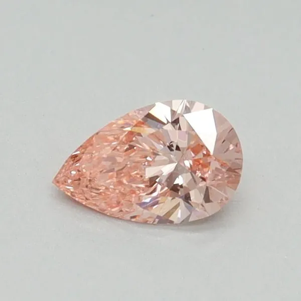 0.31ct PEAR Fancy Vivid Pink VS2 Coloured Lab diamond