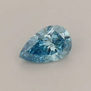 0.32ct PEAR Fancy Vivid Blue VS1 Coloured Lab diamond