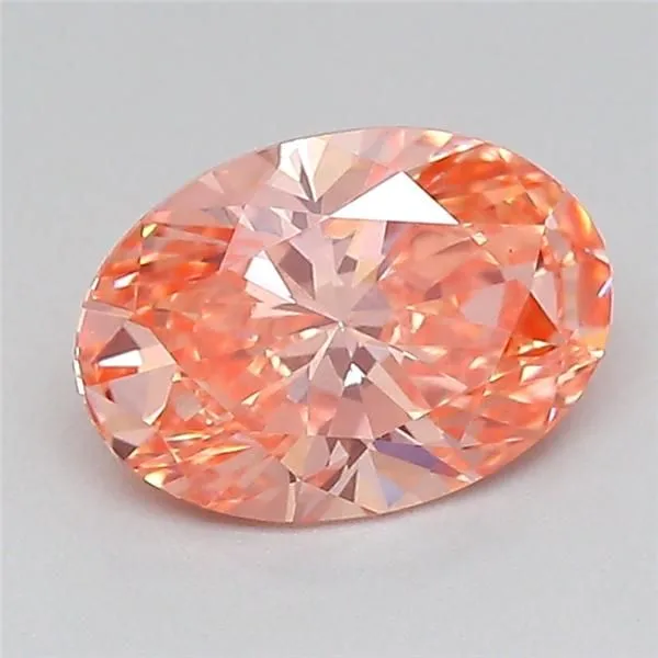 0.53ct OVAL Fancy Vivid Pink VVS2 Coloured Lab diamond