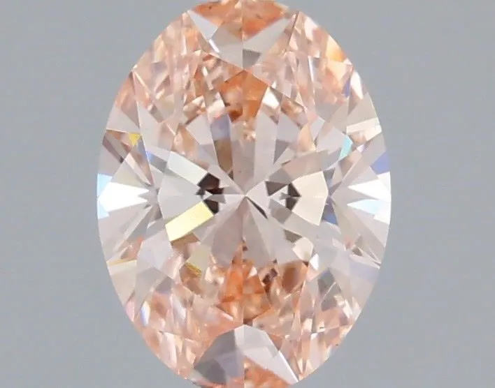 1.00ct OVAL Fancy Vivid Pink VS2 Coloured Lab diamond