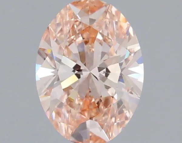 1ct OVAL Fancy Vivid Pink VS2 Coloured Lab diamond