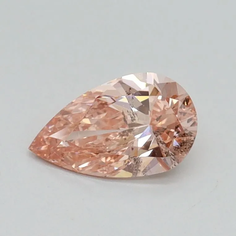 0.50ct PEAR Fancy Intense Pink SI2 Coloured Lab diamond