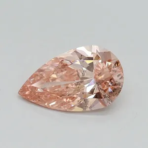 0.5ct PEAR Fancy Intense Pink SI2 Coloured Lab diamond