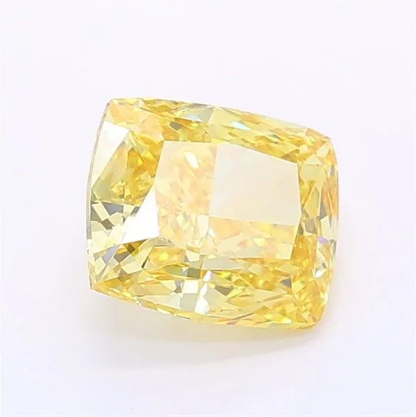 1.06ct CUSHION Fancy Vivid Yellow VS1 Coloured Lab diamond