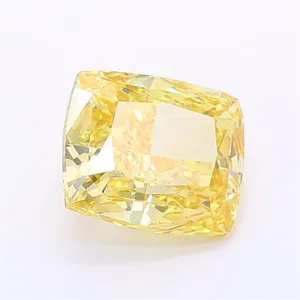 1.06ct CUSHION Fancy Vivid Yellow VS1 Coloured Lab diamond