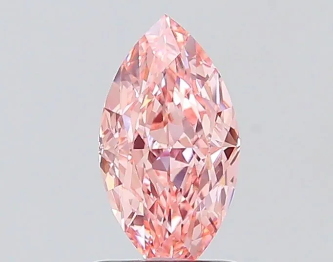 1.09ct MARQUISE Fancy Vivid Pink VVS2 Coloured Lab diamond