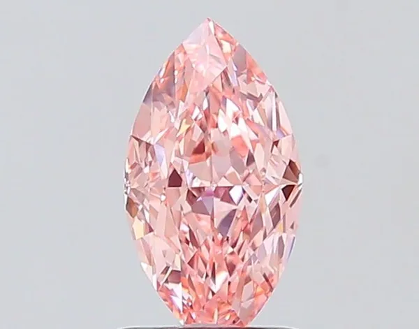 1.09ct MARQUISE Fancy Vivid Pink VVS2 Coloured Lab diamond
