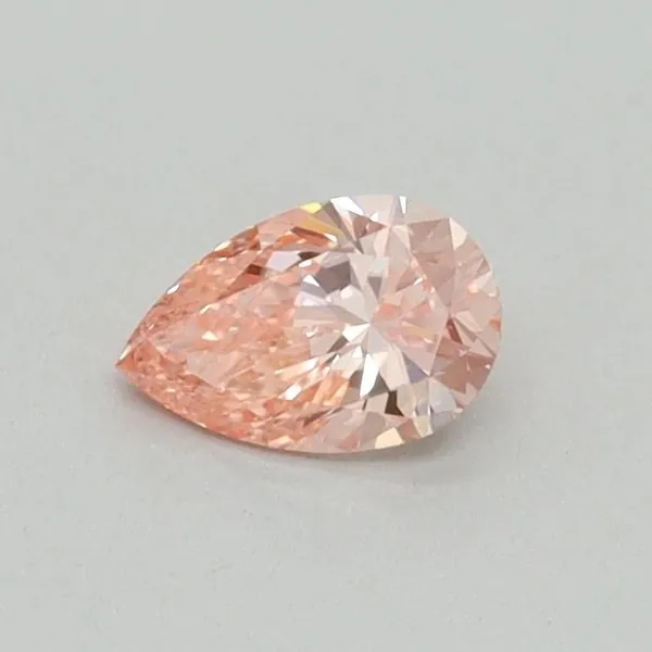 0.3ct PEAR Fancy Vivid Pink VS1 Coloured Lab diamond