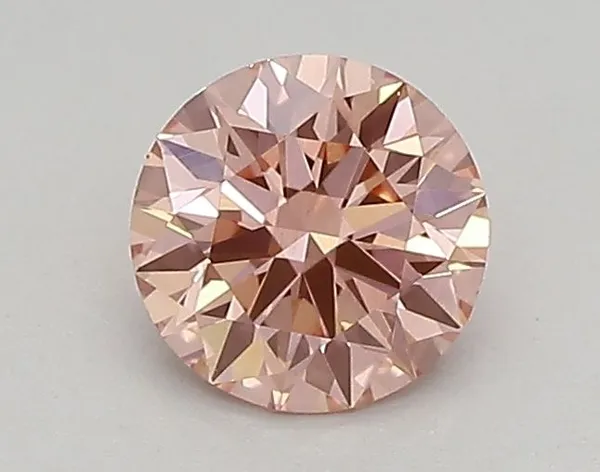 0.45ct ROUND Fancy Vivid Pink VS1 Coloured Lab diamond