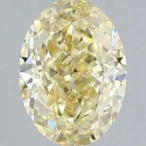 1.1ct OVAL Fancy Yellow VVS2 Coloured Lab diamond