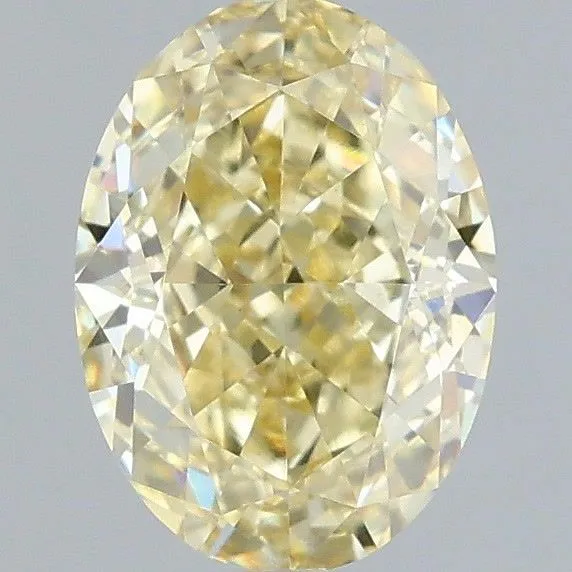 1.1ct OVAL Fancy Yellow VVS2 Coloured Lab diamond