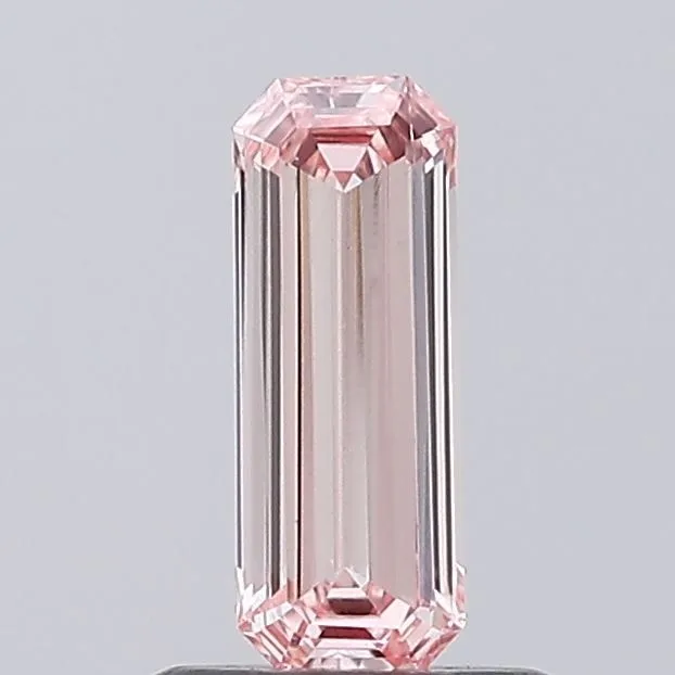 0.48ct EMERALD Fancy Intense Pink VS2 Coloured Lab diamond