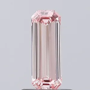 0.48ct EMERALD Fancy Intense Pink VS2 Coloured Lab diamond