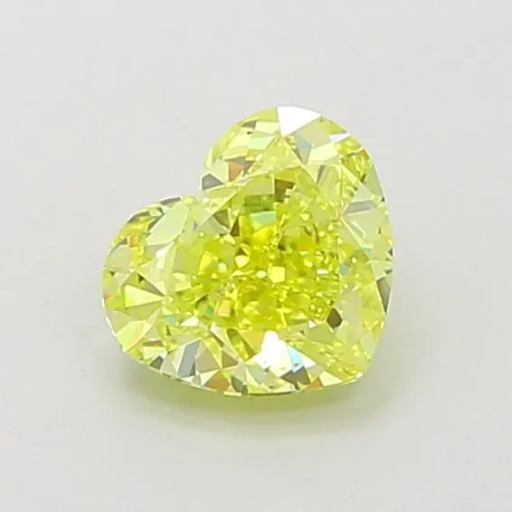 1.06ct HEART Fancy Vivid Yellow VS1 Coloured Lab diamond