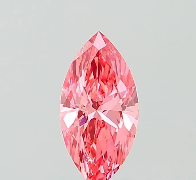 0.75ct MARQUISE Fancy Vivid Pink VVS2 Coloured Lab diamond