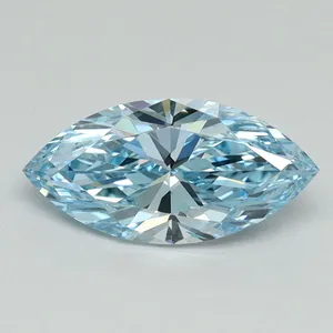 1ct MARQUISE Fancy Vivid Blue VS2 Coloured Lab diamond