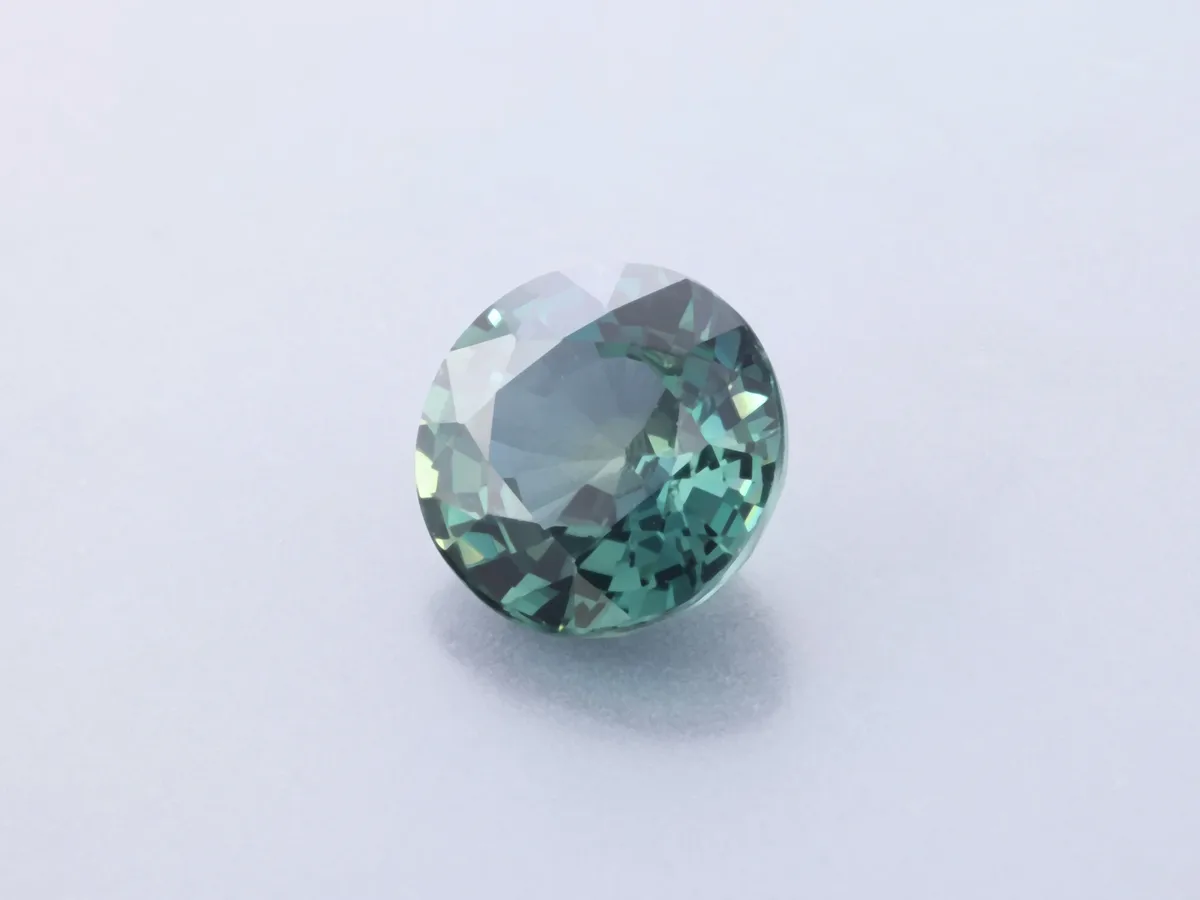 1.25ct Teal Sapphire, Round gemstone