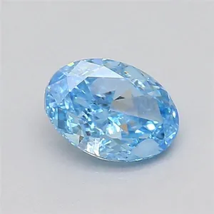 0.36ct OVAL Fancy Vivid Blue VVS2 Coloured Lab diamond