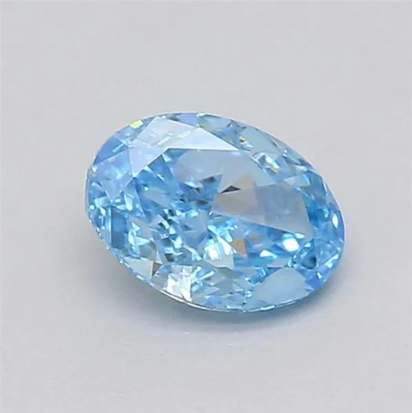 0.36ct OVAL Fancy Vivid Blue VVS2 Coloured Lab diamond