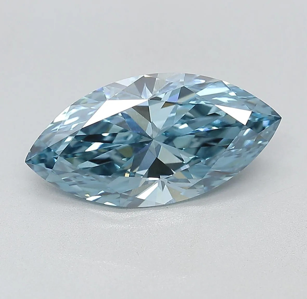 2.64ct MARQUISE Fancy Vivid Blue VVS2 Coloured Lab diamond