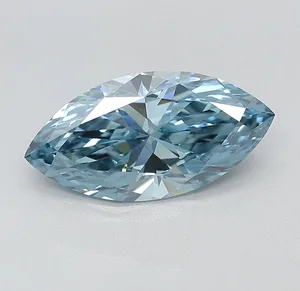2.64ct MARQUISE Fancy Vivid Blue VVS2 Coloured Lab diamond