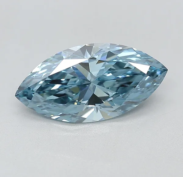 2.64ct MARQUISE Fancy Vivid Blue VVS2 Coloured Lab diamond