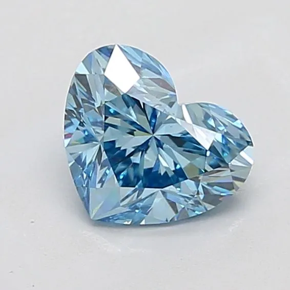 1.57ct HEART Fancy Vivid Blue VS1 Coloured Lab diamond