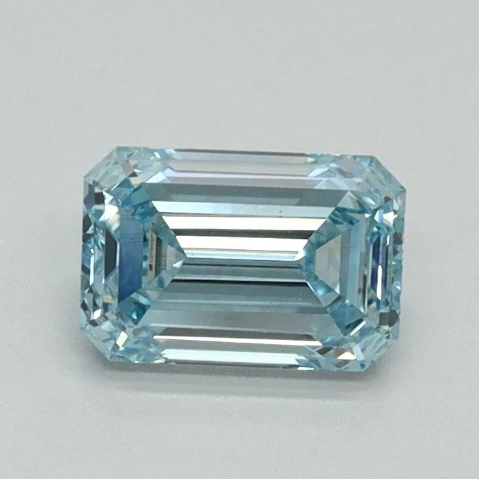 0.73ct EMERALD Fancy Intense Blue VS1 Coloured Lab diamond