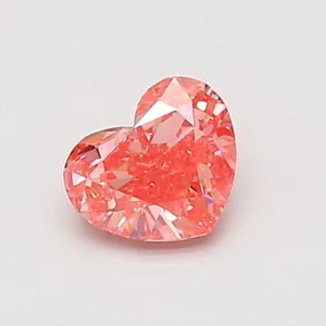 0.55ct HEART Fancy Vivid Pink VVS2 Coloured Lab diamond