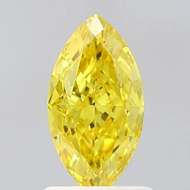 1.06ct MARQUISE Fancy Vivid Yellow VVS1 Coloured Lab diamond