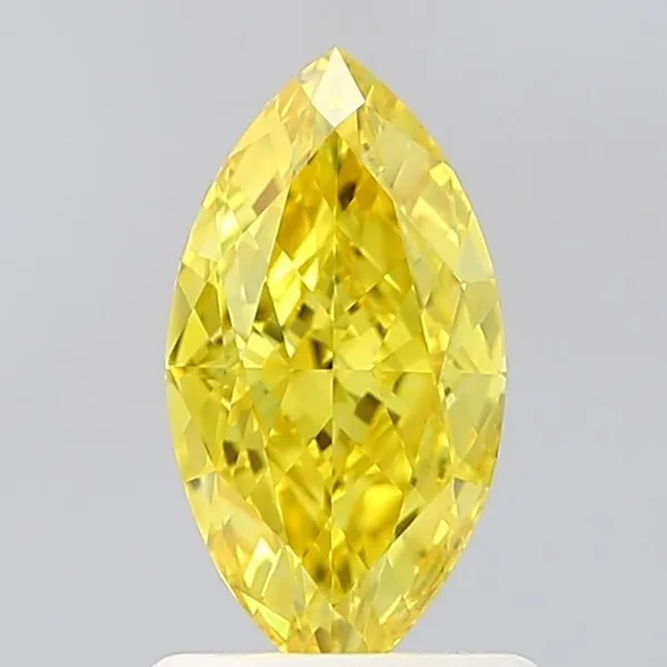 1.06ct MARQUISE Fancy Vivid Yellow VVS1 Coloured Lab diamond