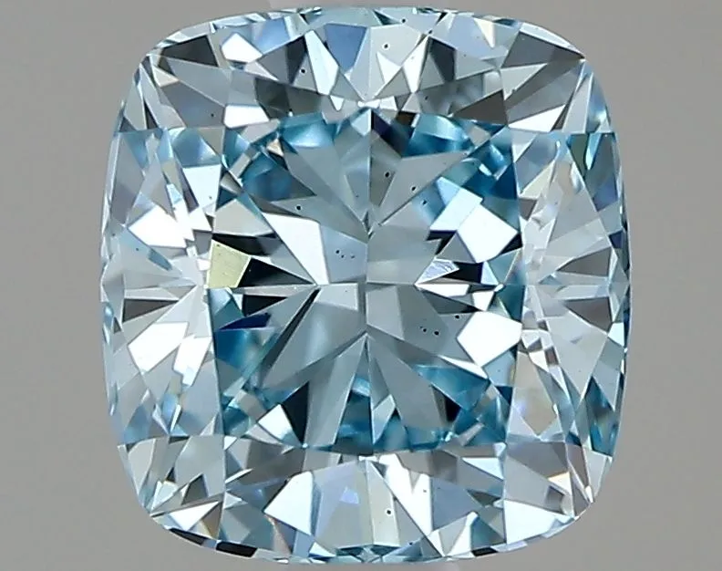 0.95ct CUSHION Fancy Vivid Blue VS2 Coloured Lab diamond