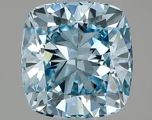 0.95ct CUSHION Fancy Vivid Blue VS2 Coloured Lab diamond