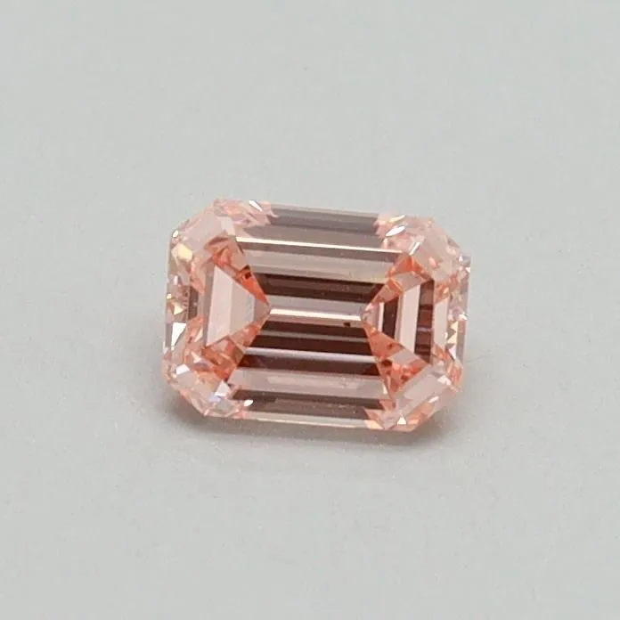 0.31ct EMERALD Fancy Intense Pink VS2 Coloured Lab diamond