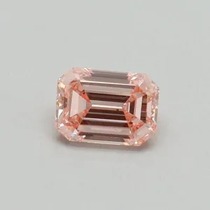 0.31ct EMERALD Fancy Intense Pink VS2 Coloured Lab diamond