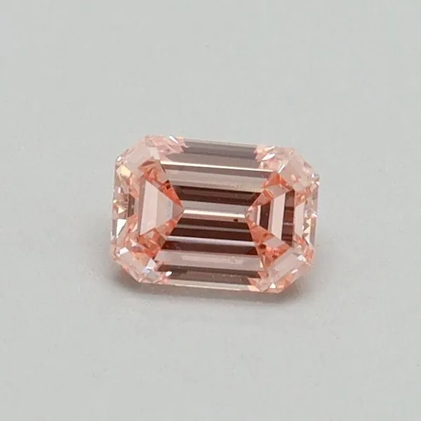 0.31ct EMERALD Fancy Intense Pink VS2 Coloured Lab diamond