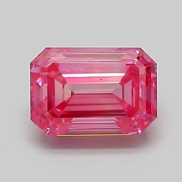 1.04ct EMERALD Fancy Vivid Pink VS2 Coloured Lab diamond