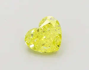 1.23ct HEART Fancy Vivid Yellow VVS2 Coloured Lab diamond