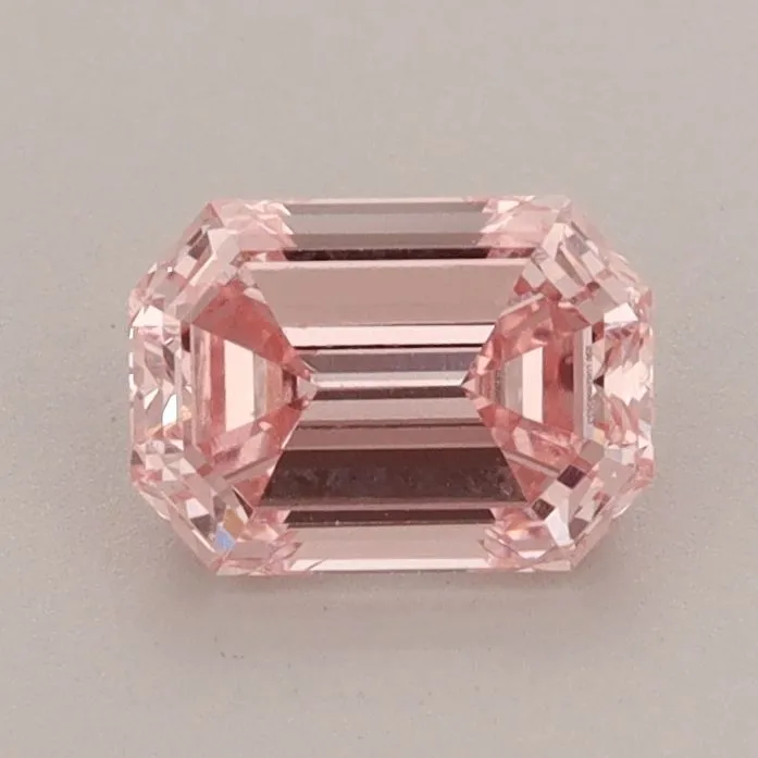 0.90ct EMERALD Fancy Vivid Pink VS2 Coloured Lab diamond