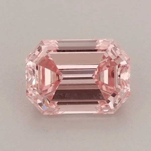 0.9ct EMERALD Fancy Vivid Pink VS2 Coloured Lab diamond