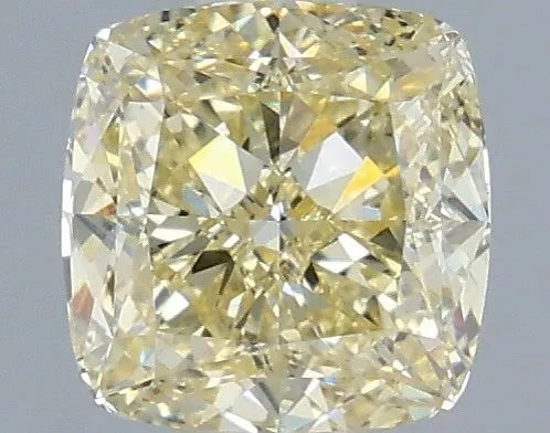 1.08ct CUSHION Fancy Yellow VVS2 Coloured Lab diamond