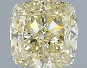 1.08ct CUSHION Fancy Yellow VVS2 Coloured Lab diamond
