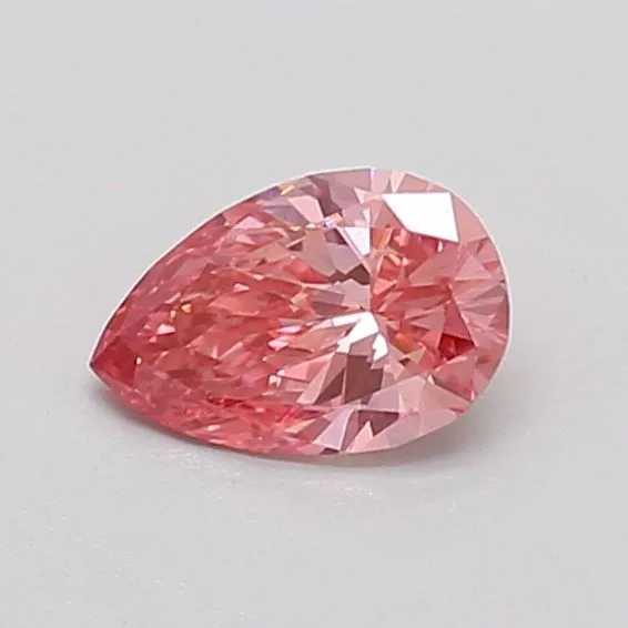 0.40ct PEAR Fancy Vivid Pink VS1 Coloured Lab diamond