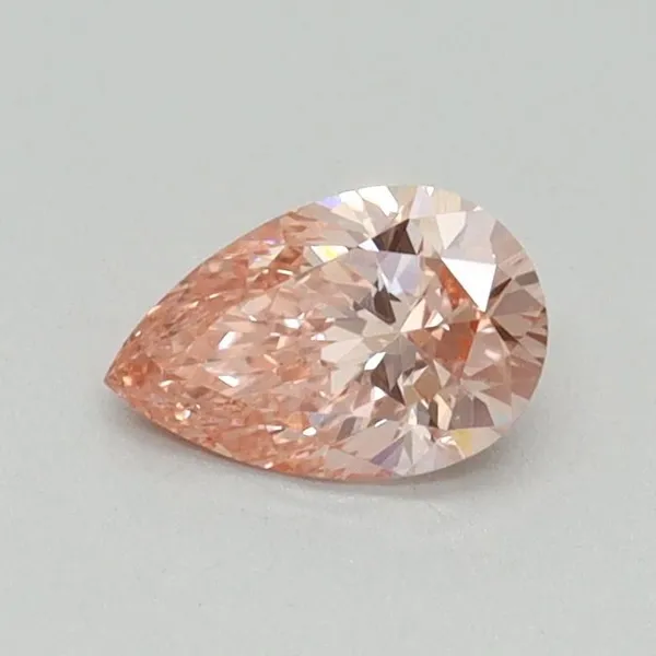 0.41ct PEAR Fancy Vivid Pink VS1 Coloured Lab diamond