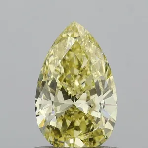 0.65ct PEAR Fancy Yellow VS1 Coloured Lab diamond