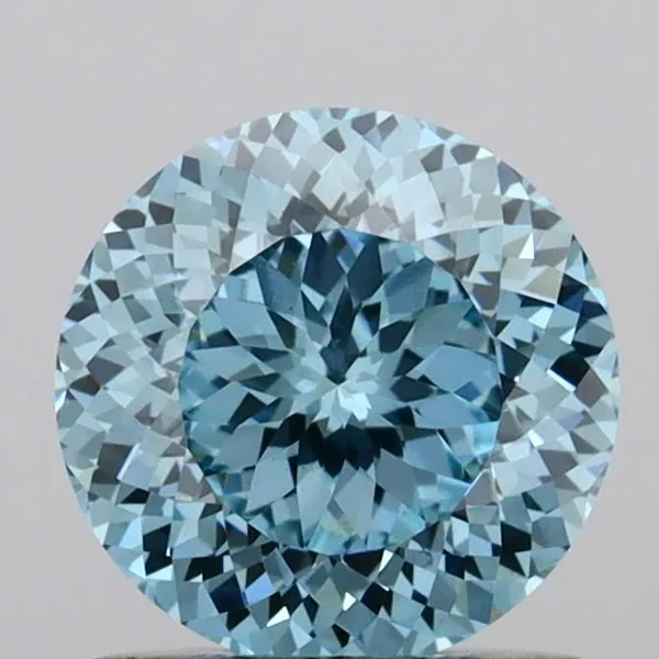 1ct ROUND Fancy Intense Blue VVS2 Coloured Lab diamond