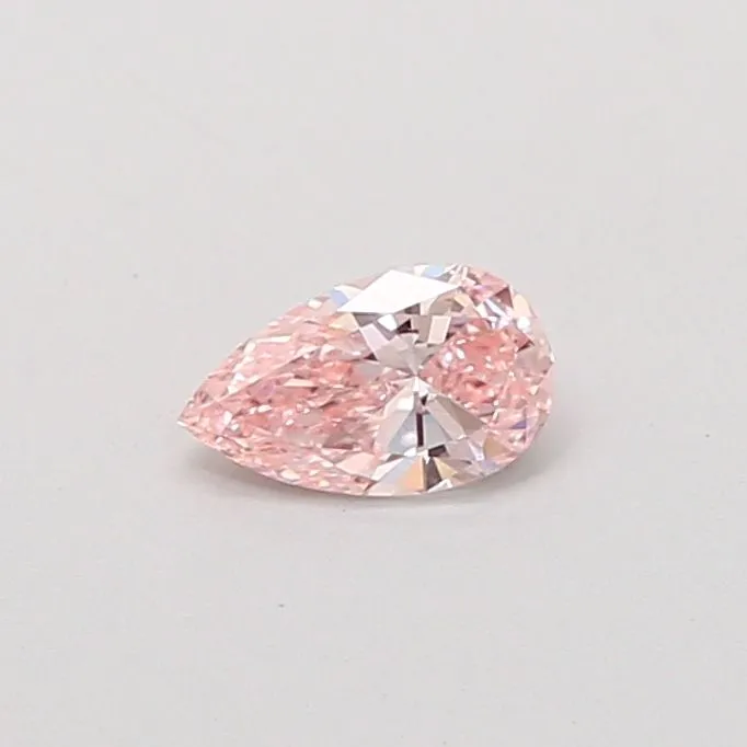 0.30ct PEAR Fancy Intense Pink VS1 Coloured Lab diamond