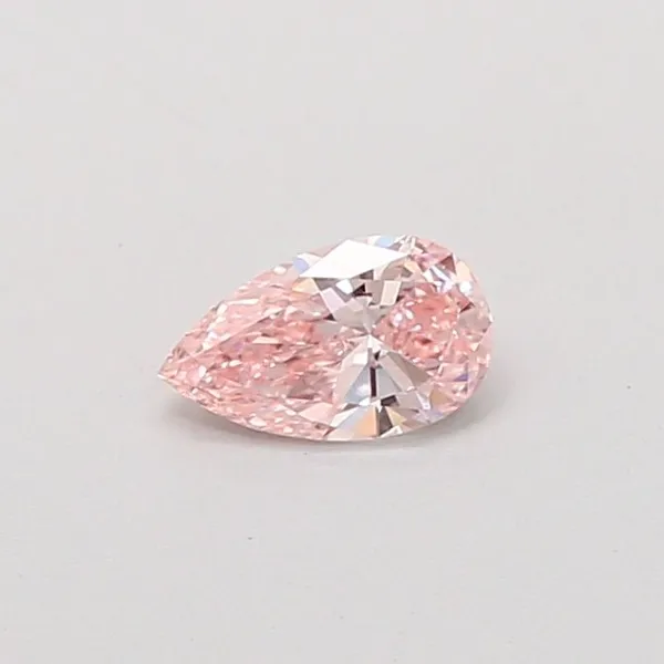 0.3ct PEAR Fancy Intense Pink VS1 Coloured Lab diamond