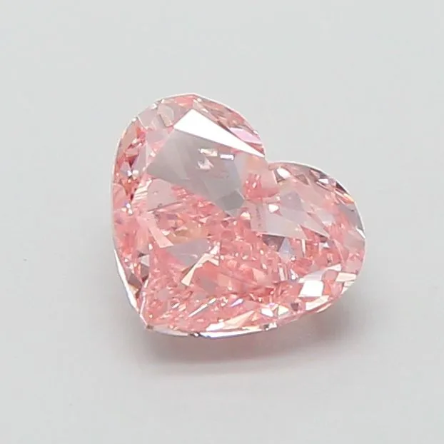 1.00ct HEART Fancy Intense Pink VS2 Coloured Lab diamond