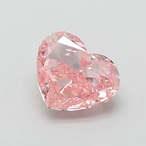 1ct HEART Fancy Intense Pink VS2 Coloured Lab diamond
